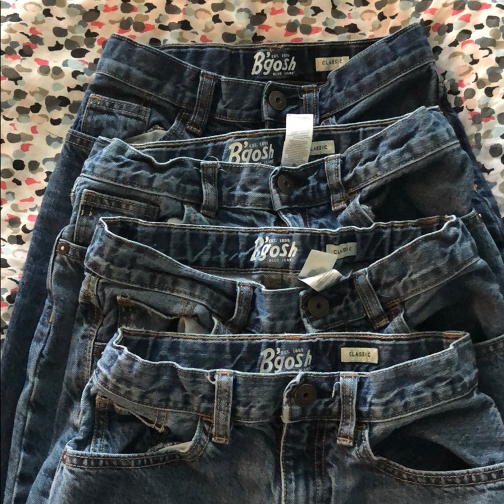 Osh Kosh Boys Jeans Sz 12S 4 Pairs
